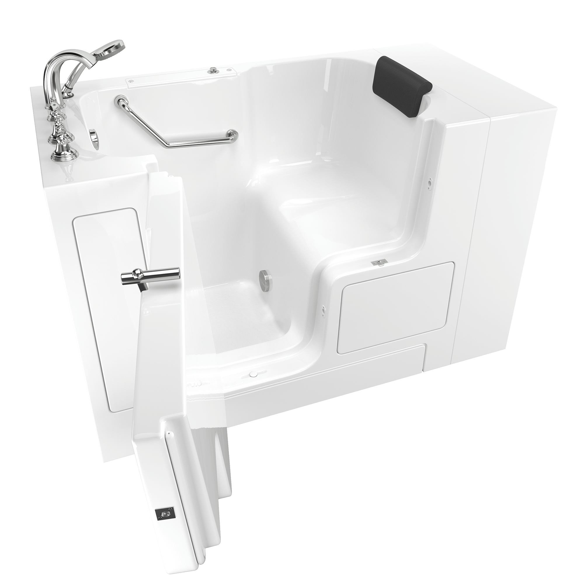 Gelcoat Premium Series 32 x 52 -Inch Walk-in Tub With Soaker System - Left-Hand Drain With Faucet